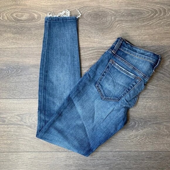 Revolve Joe's Jeans Women's Skinny Jeans Icon Ally Raw Hem Denim Indigo blue 25 - Picture 5 of 16